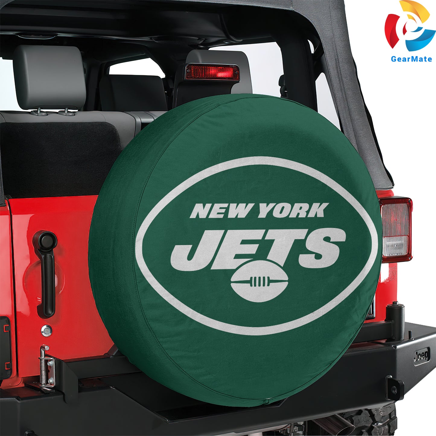 New York Jets Spare Tire Cover – Premium Waterproof UV-Resistant Protector