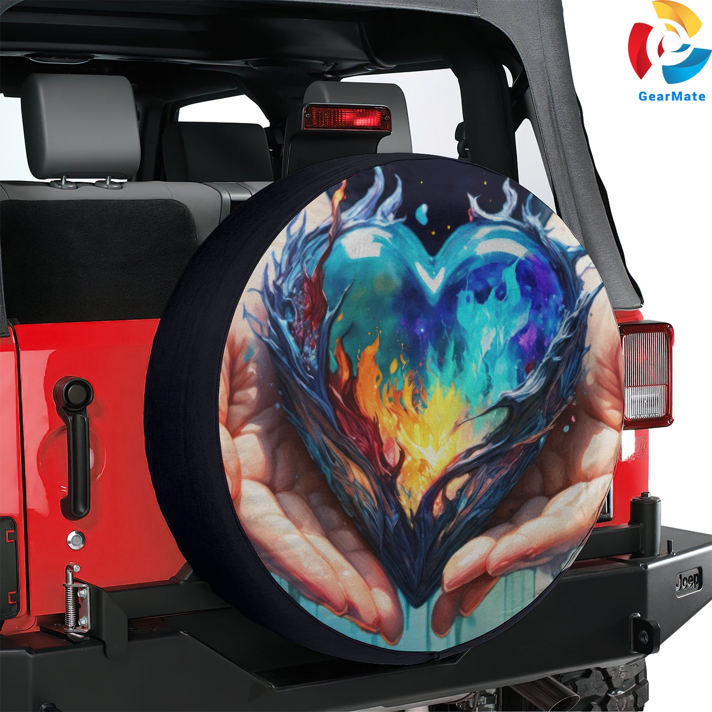 Love Hearts Spare Tire Cover – Premium Waterproof UV Resistant Protector