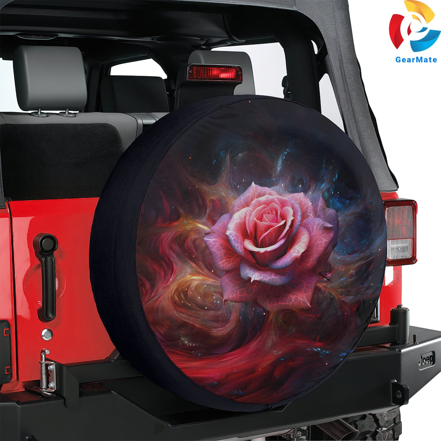 Colorful Flowers Spare Tire Cover – Premium Waterproof UV Resistant Protector