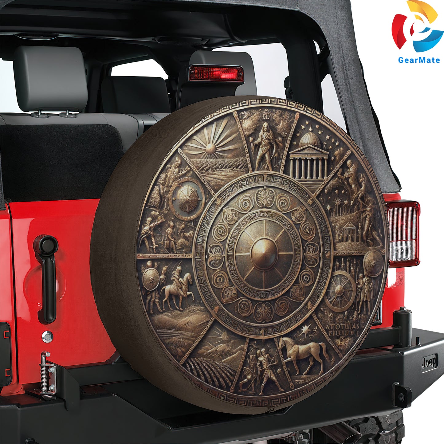 Shield of Achilles Spare Tire Cover – Premium Waterproof UV Resistant Protector