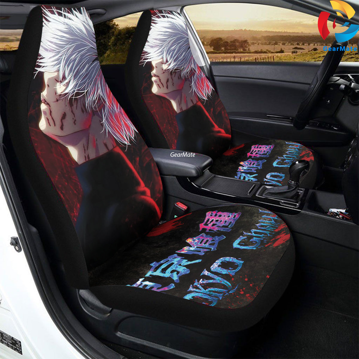 Tokyo Ghoul Ken Car Seat Covers – High Quality Graphic and Polar Fleece Protector Set