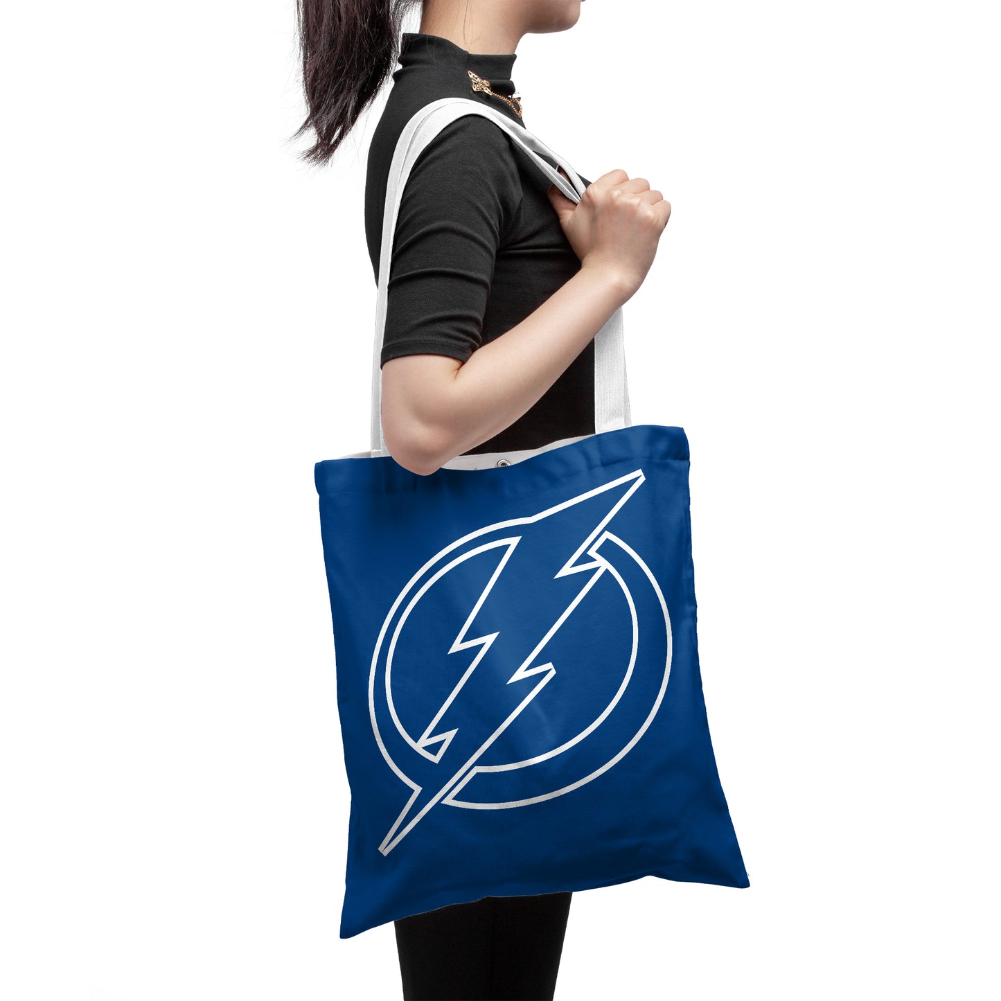 NHL Tampa Bay Lightning Polyester Canvas Tote Bag – Durable and Stylish