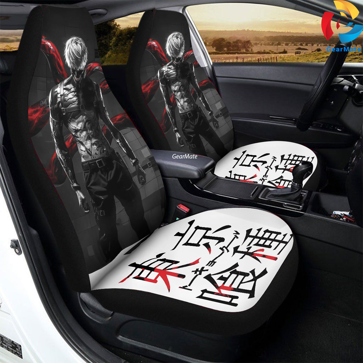 Tokyo Ghoul Unleash The Ghoul Car Seat Covers – High Quality Graphic and Polar Fleece Protector Set