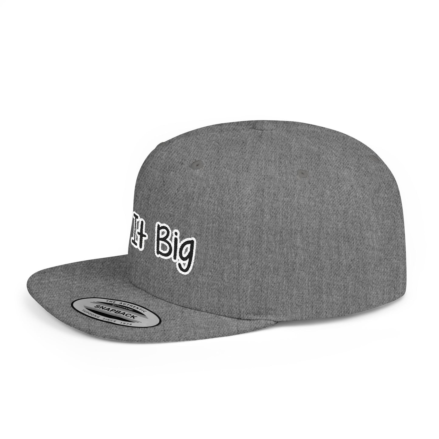 Text Do It Big Flat Bill Snapback – Lightweight, Custom Fit, Premium Quality