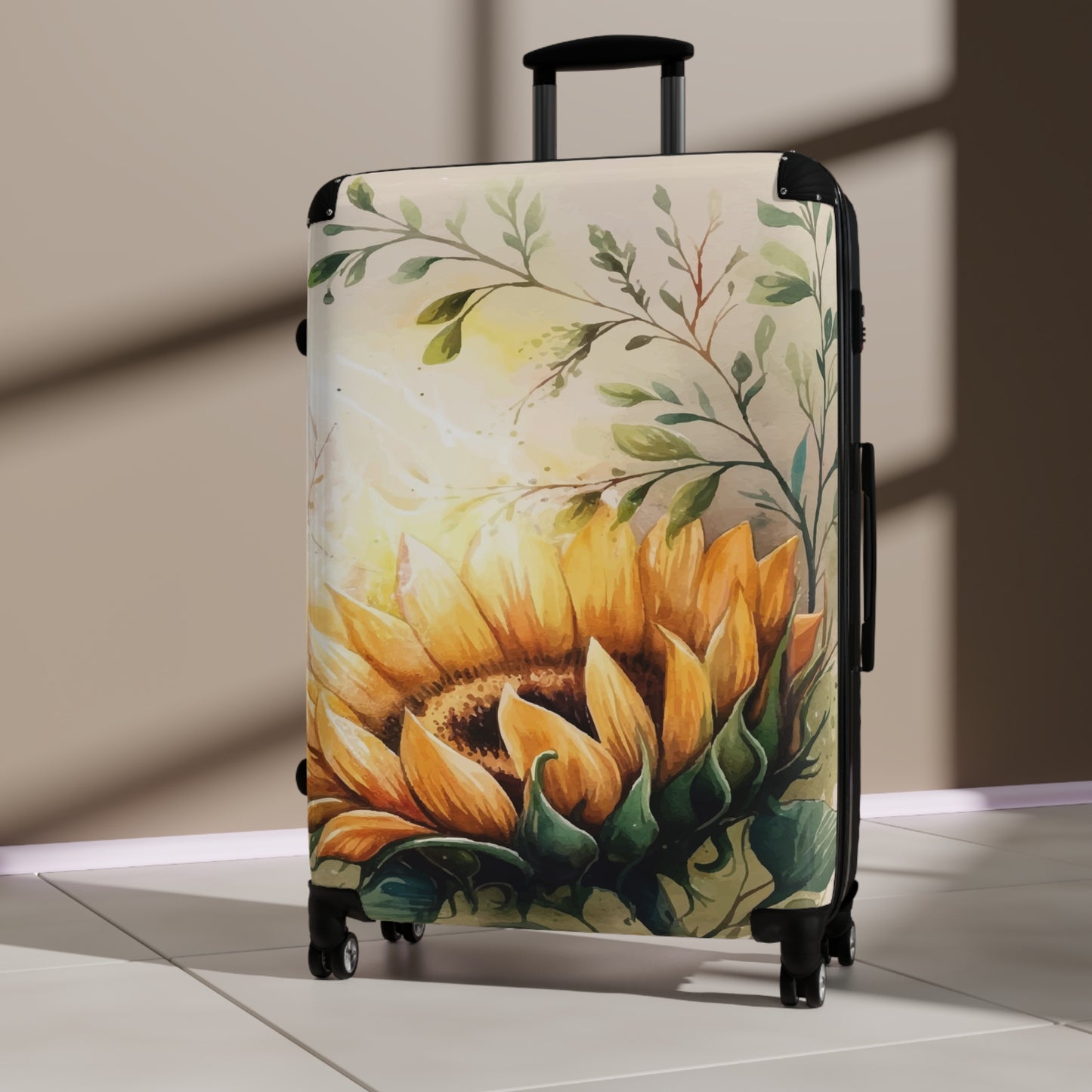 Nature Flowers Floral Watercolor Art Carry-On Suitcase - Stylish Luggage for Travelers