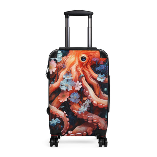 Nature Octopus Floral Flowers Art Carry-On Suitcase - Stylish Luggage for Travelers