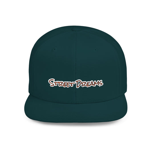 Text Street Dreams Flat Bill Snapback – Lightweight, Custom Fit, Premium Quality