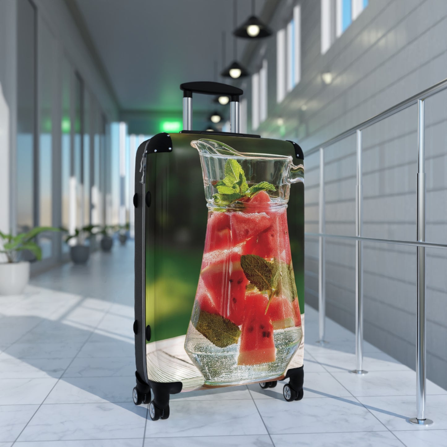 Nature Summer Watermelon Mint Carry-On Suitcase - Stylish Luggage for Travelers
