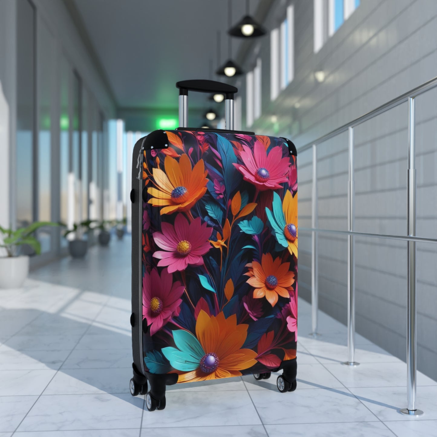 Nature Flowers Floral Colorful Art Carry-On Suitcase - Stylish Luggage for Travelers