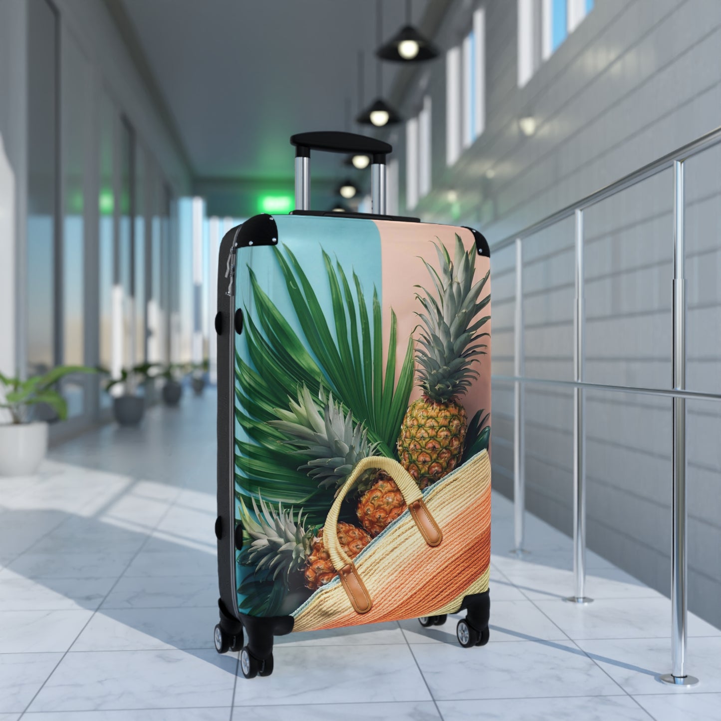Nature Summer Three Pineapples Carry-On Suitcase - Stylish Luggage for Travelers