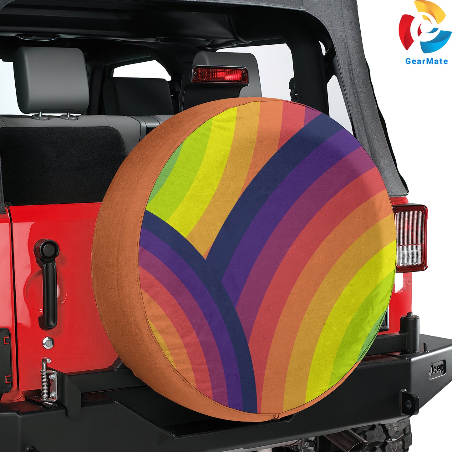 Rainbow Color Spare Tire Cover – Premium Waterproof UV Resistant Protector
