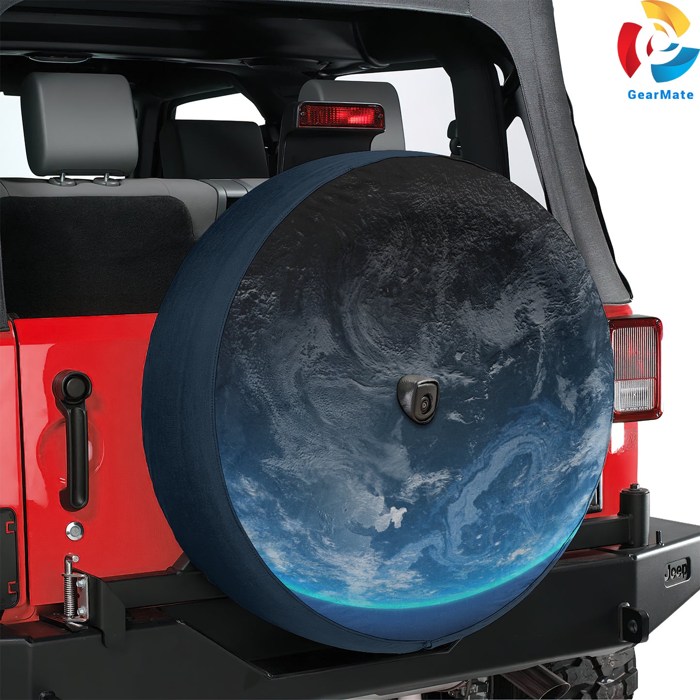 Planet Earth Orbit Spare Tire Cover – Premium Waterproof UV Resistant Protector
