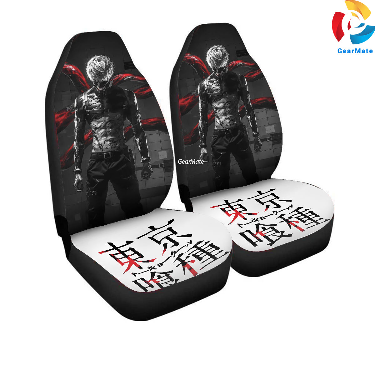 Tokyo Ghoul Unleash The Ghoul Car Seat Covers – High Quality Graphic and Polar Fleece Protector Set