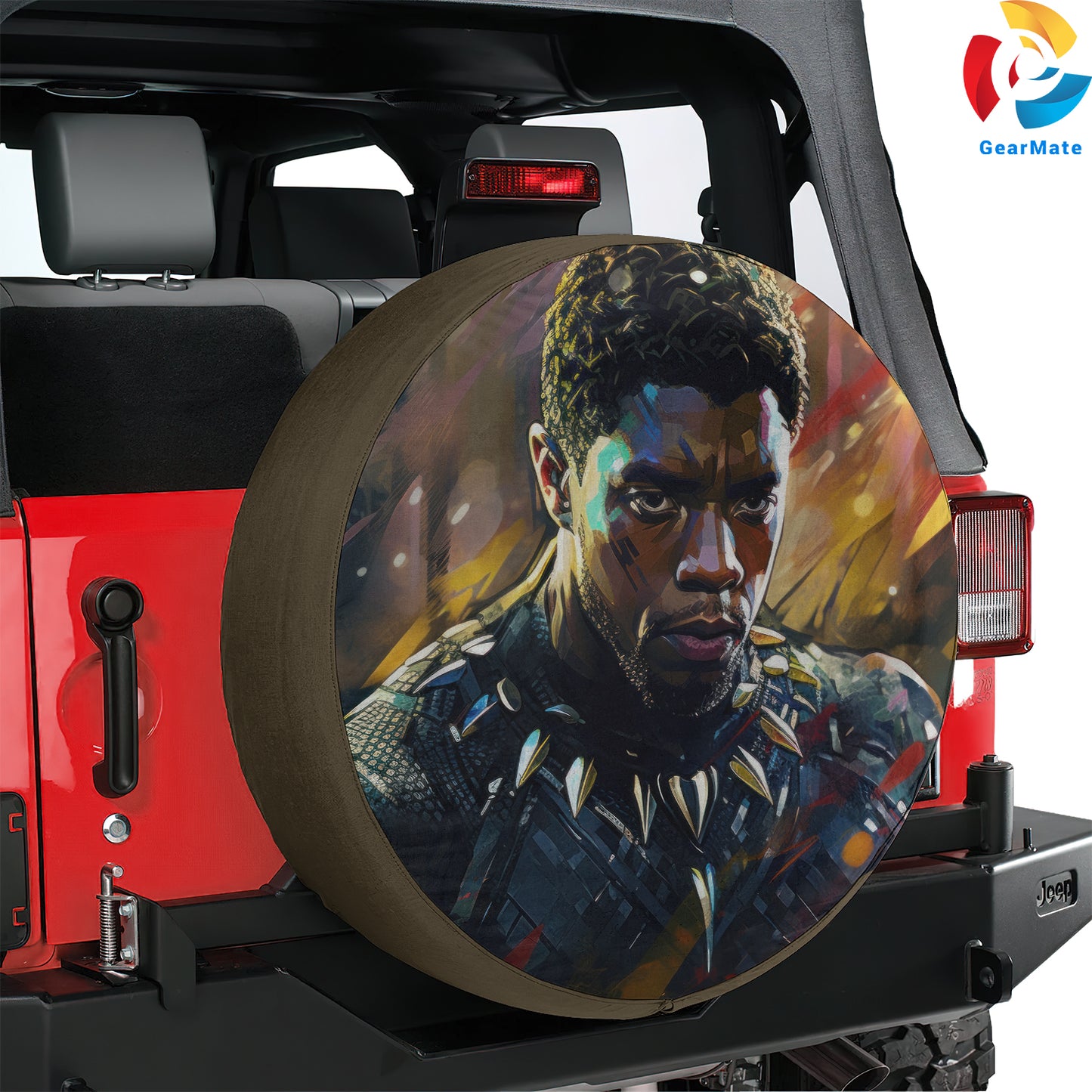 Black Panther Marvel Spare Tire Cover – Premium Waterproof UV Resistant Protector