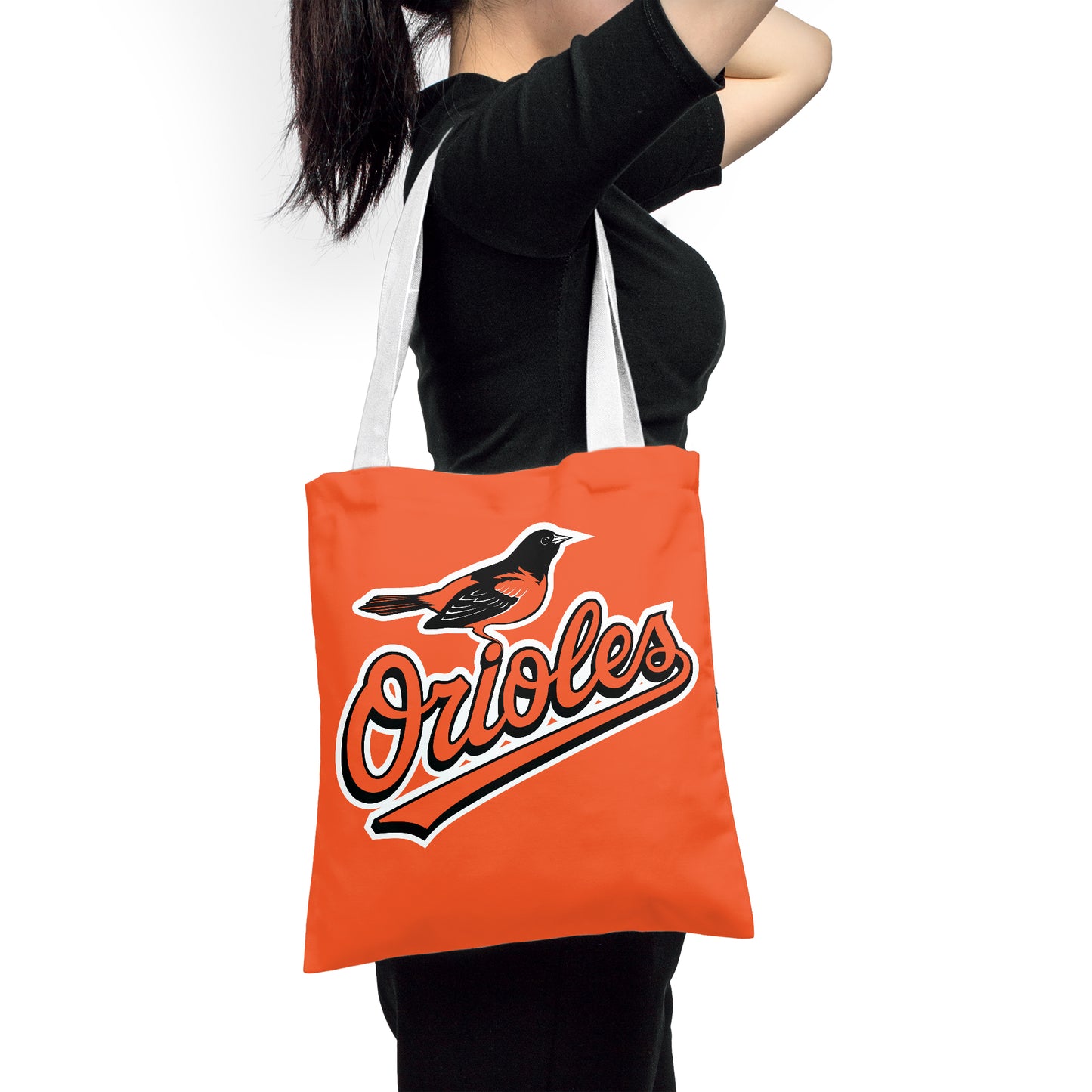 MLB Baltimore Orioles Baseball Love Polyester Canvas Tote Bag - Durable and Stylish