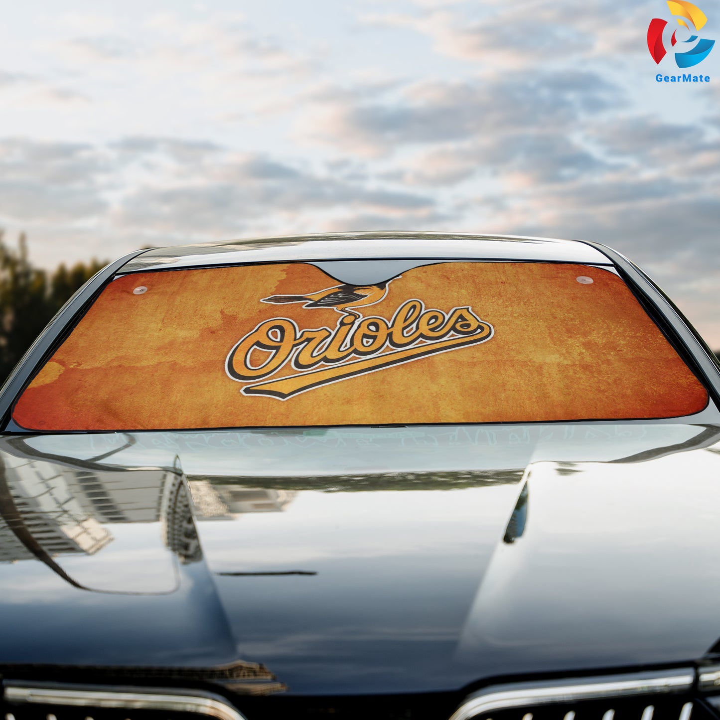 Baltimore Orioles MLB Baseball Life Reflective Car Sunshade – Premium Heat & UV Protection, Universal Fit