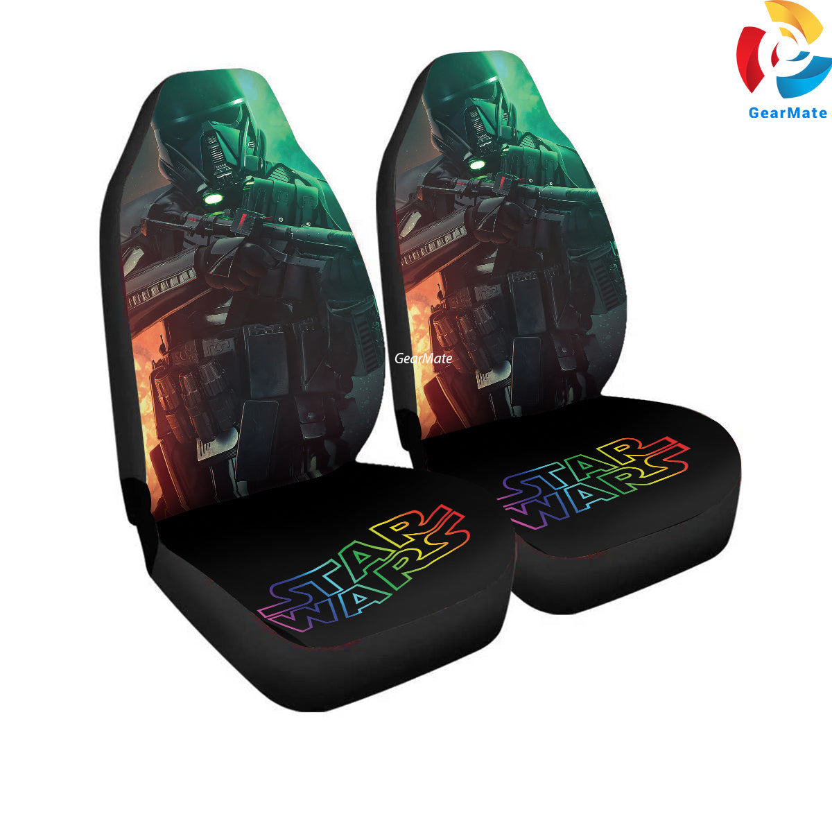 Stormtroopers Starwars Car Seat Covers – High Quality Graphic and Polar Fleece Protector Set