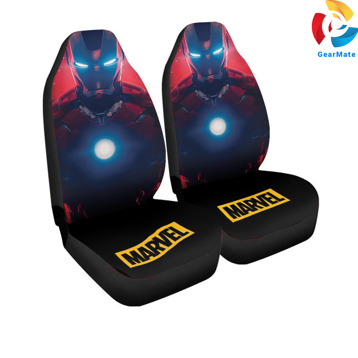 Marvel Iron Man Car Seat Covers – High Quality Graphic and Polar Fleece Protector Set