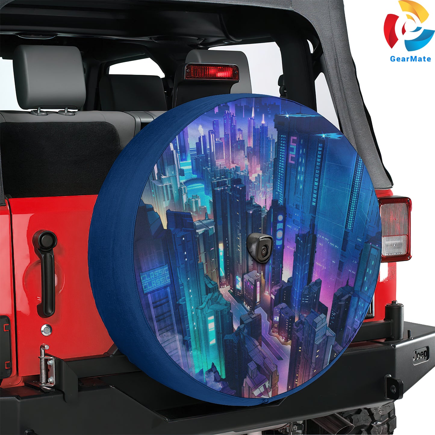 Neon City Spare Tire Cover – Premium Waterproof UV Resistant Protector
