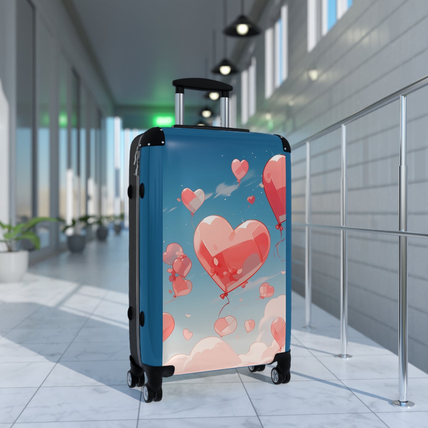 Love Flying Heart Art Carry-On Suitcase - Stylish Luggage for Travelers