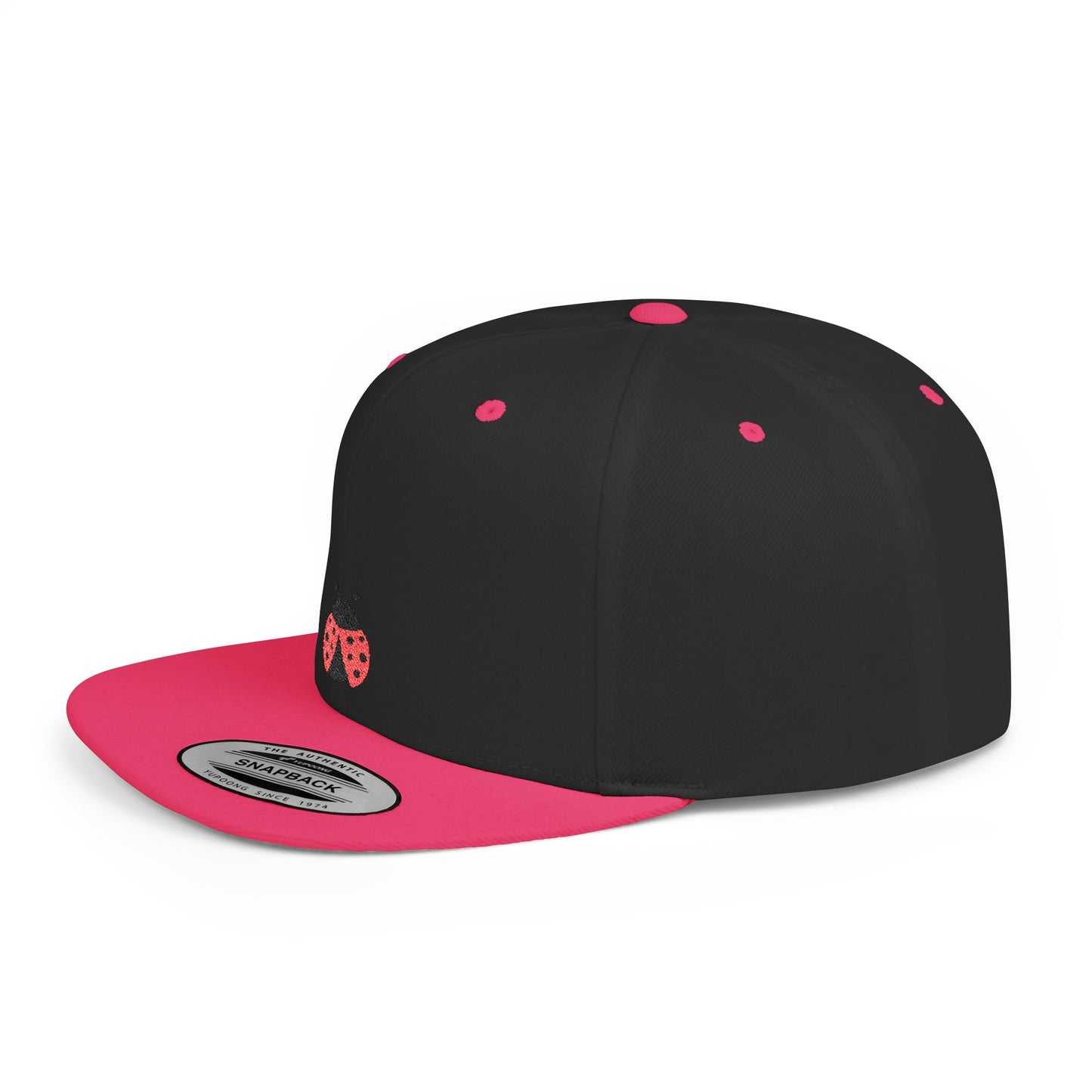 Icons Embroidered Lady Bird Flat Bill Snapback – Lightweight, Custom Fit, Premium Quality
