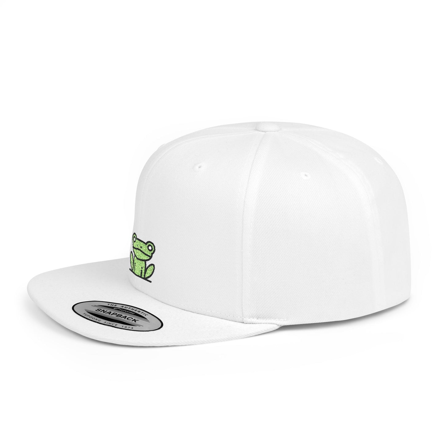 Icons Embroidered Frog Flat Bill Snapback – Lightweight, Custom Fit, Premium Quality