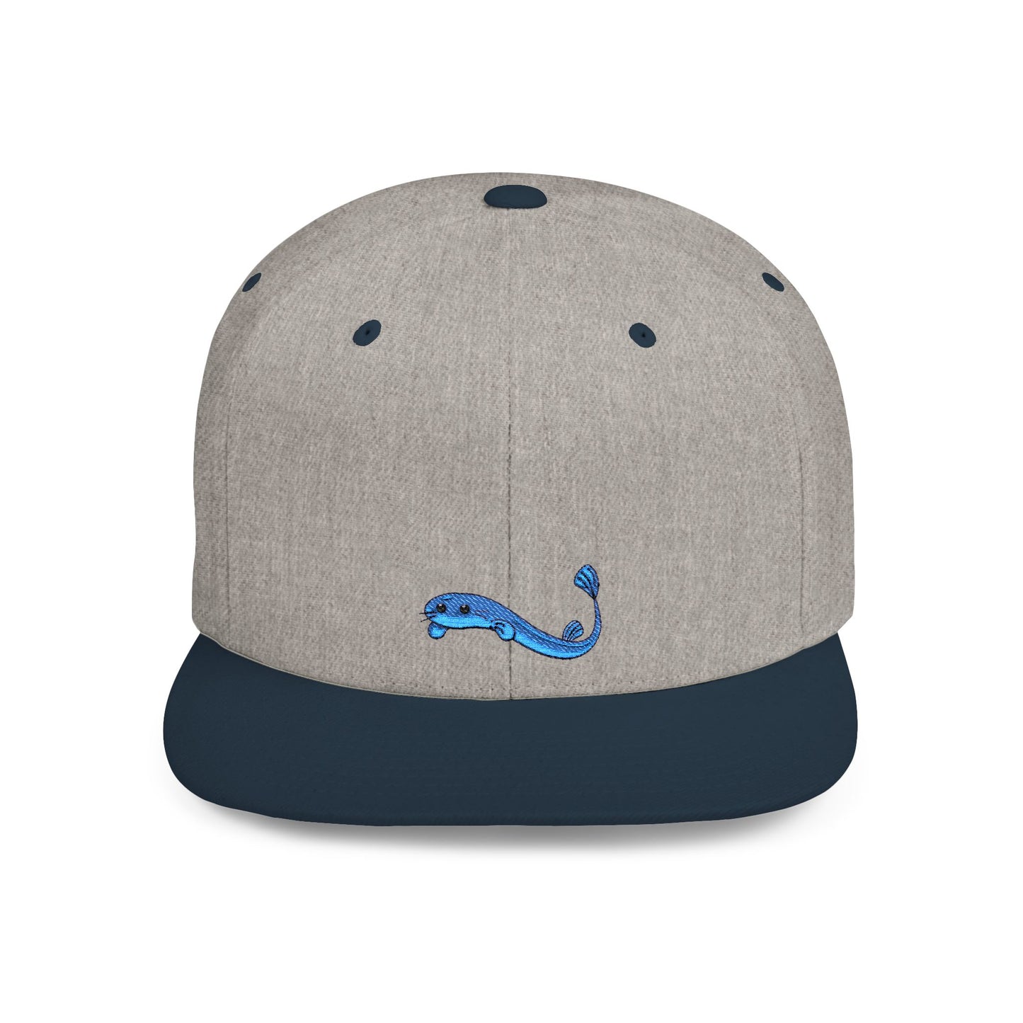 Icons Embroidered Eel Fish Flat Bill Snapback – Lightweight, Custom Fit, Premium Quality