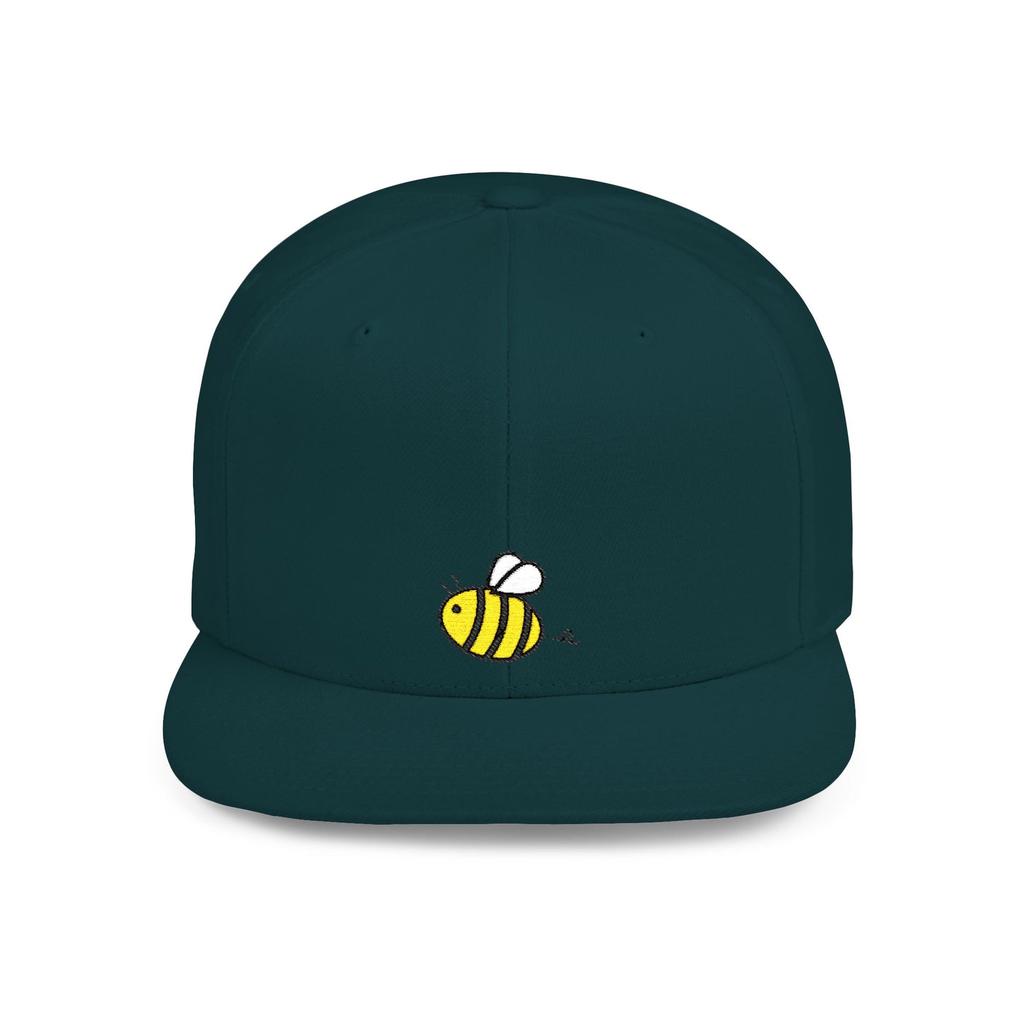 Icons Embroidered Bee Flat Bill Snapback – Lightweight, Custom Fit, Premium Quality
