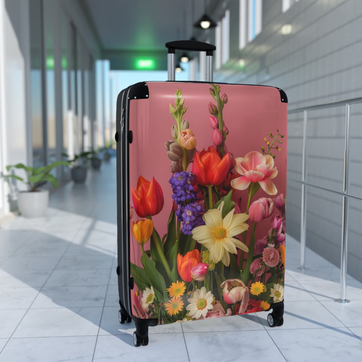Nature Flowers Floral Vibrant Bouquet Art Carry-On Suitcase - Stylish Luggage for Travelers