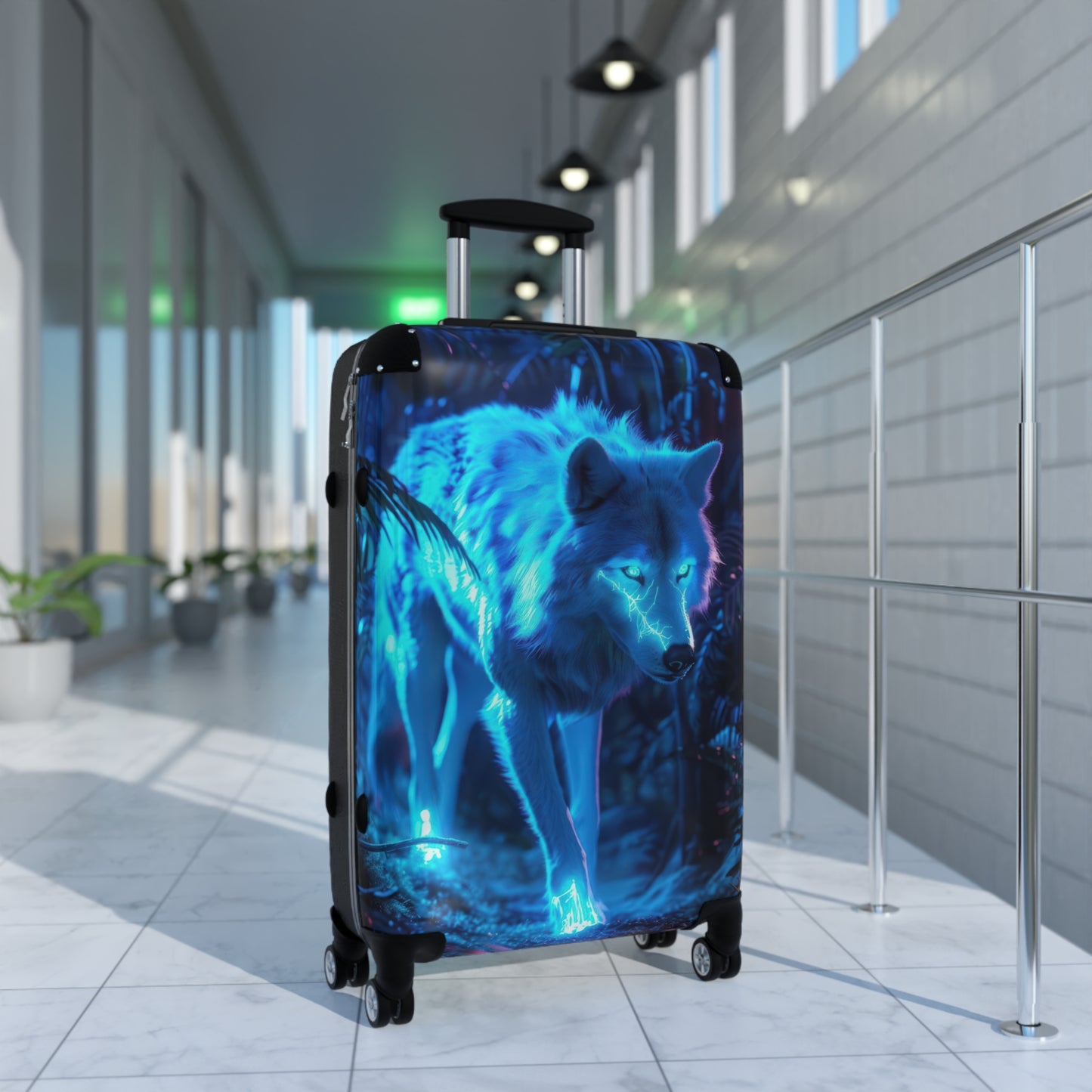 Animals Wolf Glowing Art Carry-On Suitcase - Stylish Luggage for Travelers