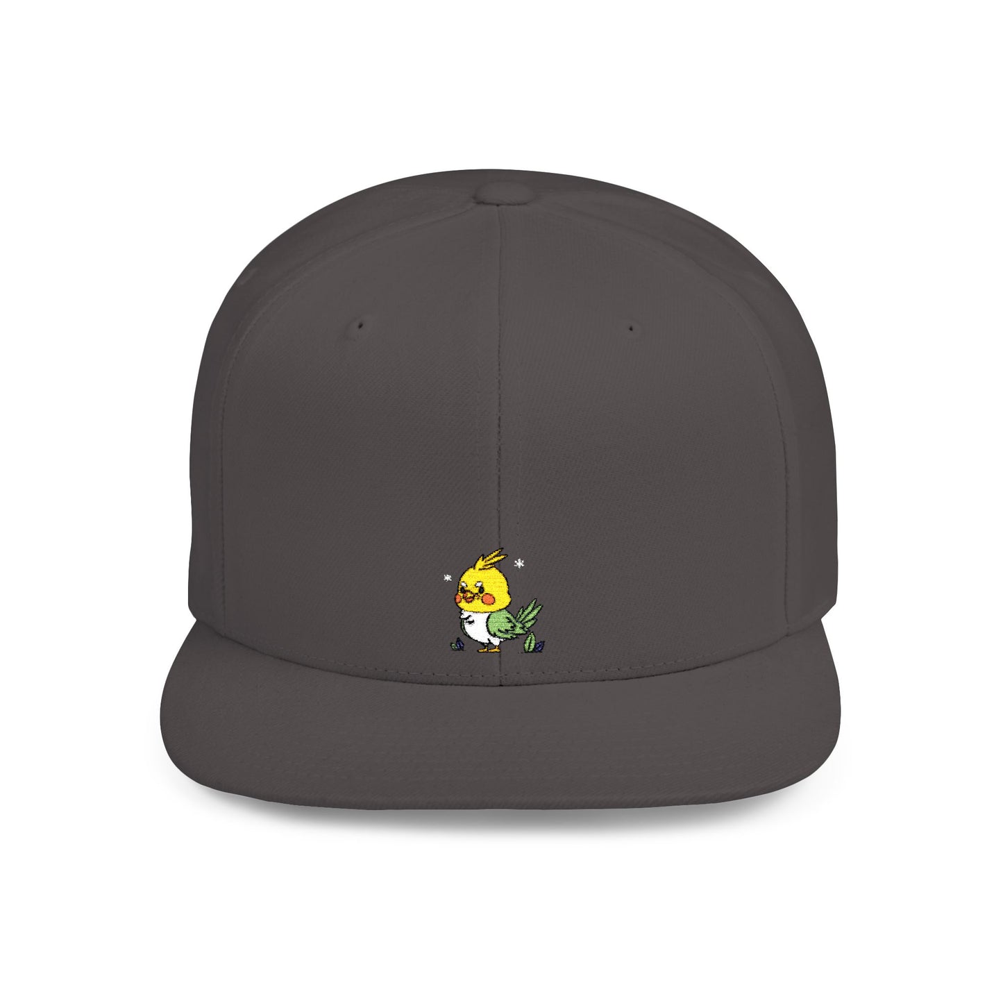 Icons Embroidered Cute Bird Flat Bill Snapback – Lightweight, Custom Fit, Premium Quality