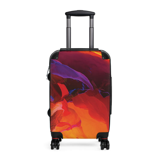 Abstract Colorful Digital Art Carry-On Suitcase - Stylish Luggage for Travelers