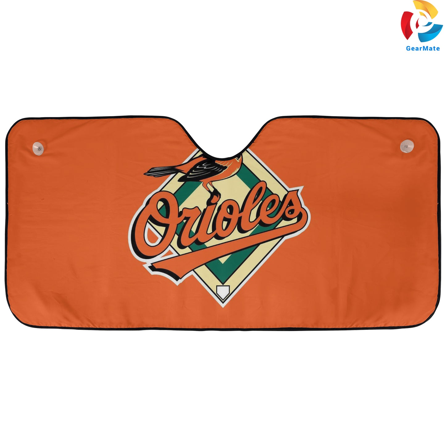 Baltimore Orioles MLB Organe Original Reflective Car Sunshade – Premium Heat & UV Protection, Universal Fit