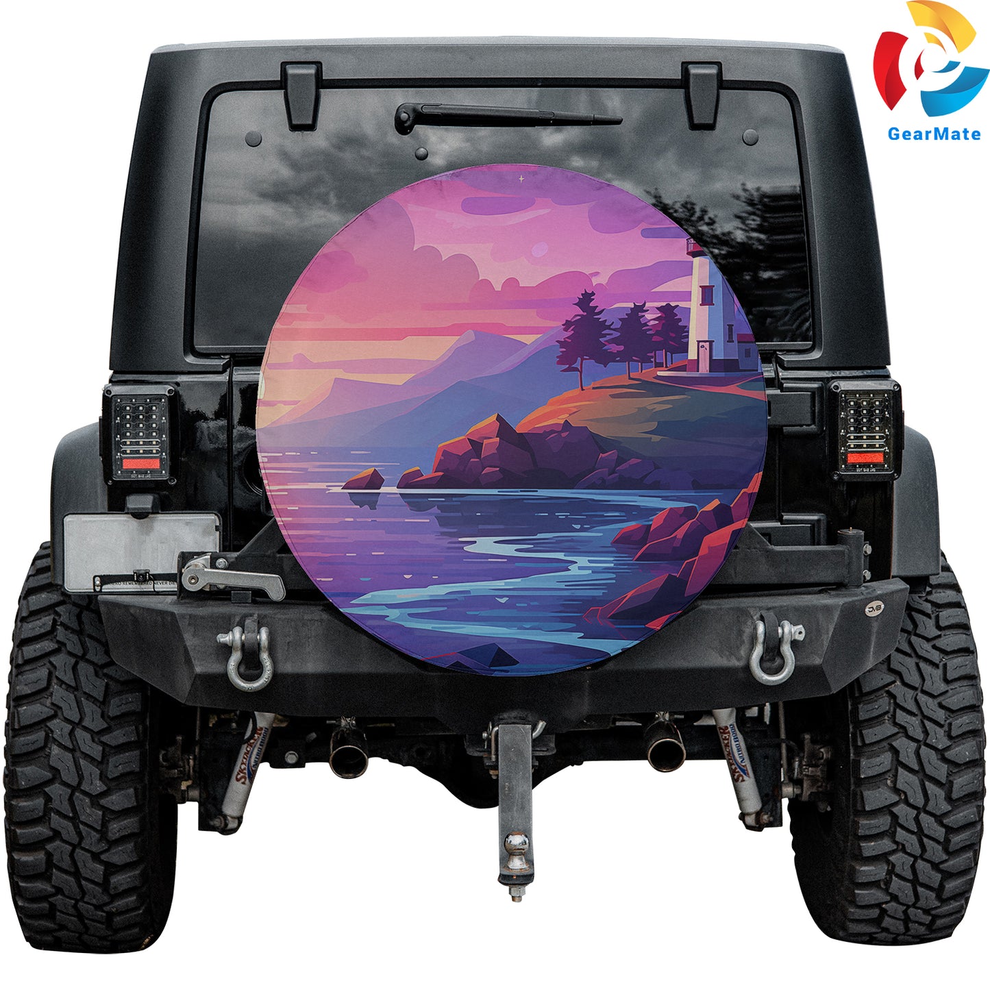 Vibrant Landscape Spare Tire Cover – Premium Waterproof UV Resistant Protector