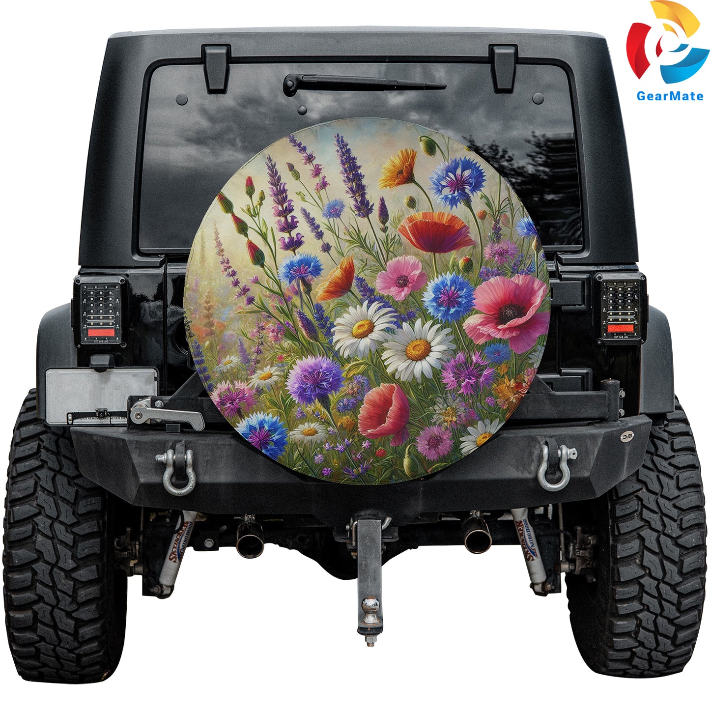 Wild Flowers Spare Tire Cover – Premium Waterproof UV Resistant Protector