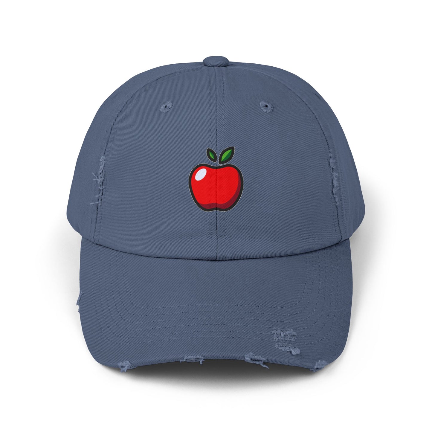 Apple Vintage Distressed Dad Hat Unisex Adjustable Cotton Twill Baseball Cap for Casual Everyday Wear