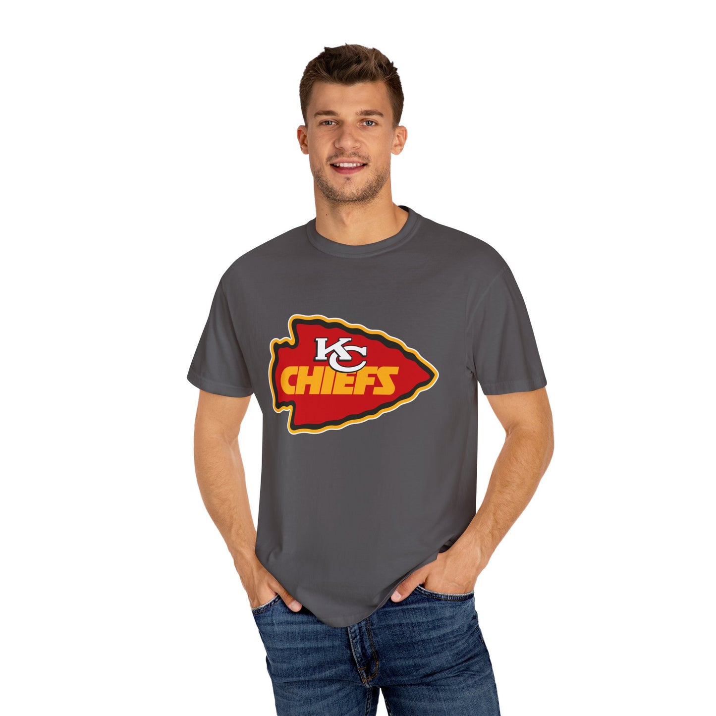 Kansas City Chiefs Apparel Garment-Dyed T-Shirt – Premium Cotton Tee for Customization