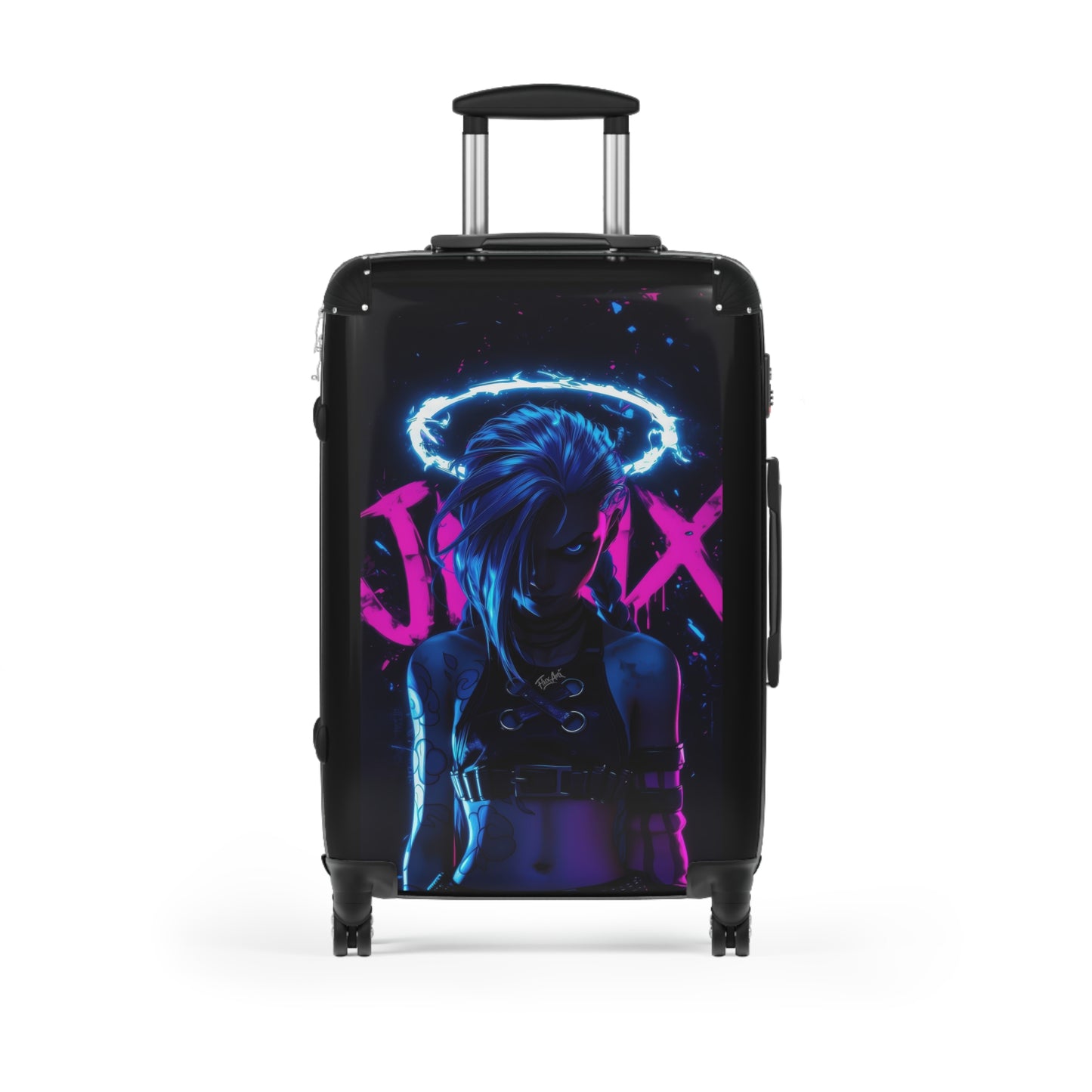 Video Games Jinx Neon League of Legends Carry-On Suitcase - Stylish Luggage for Travelers