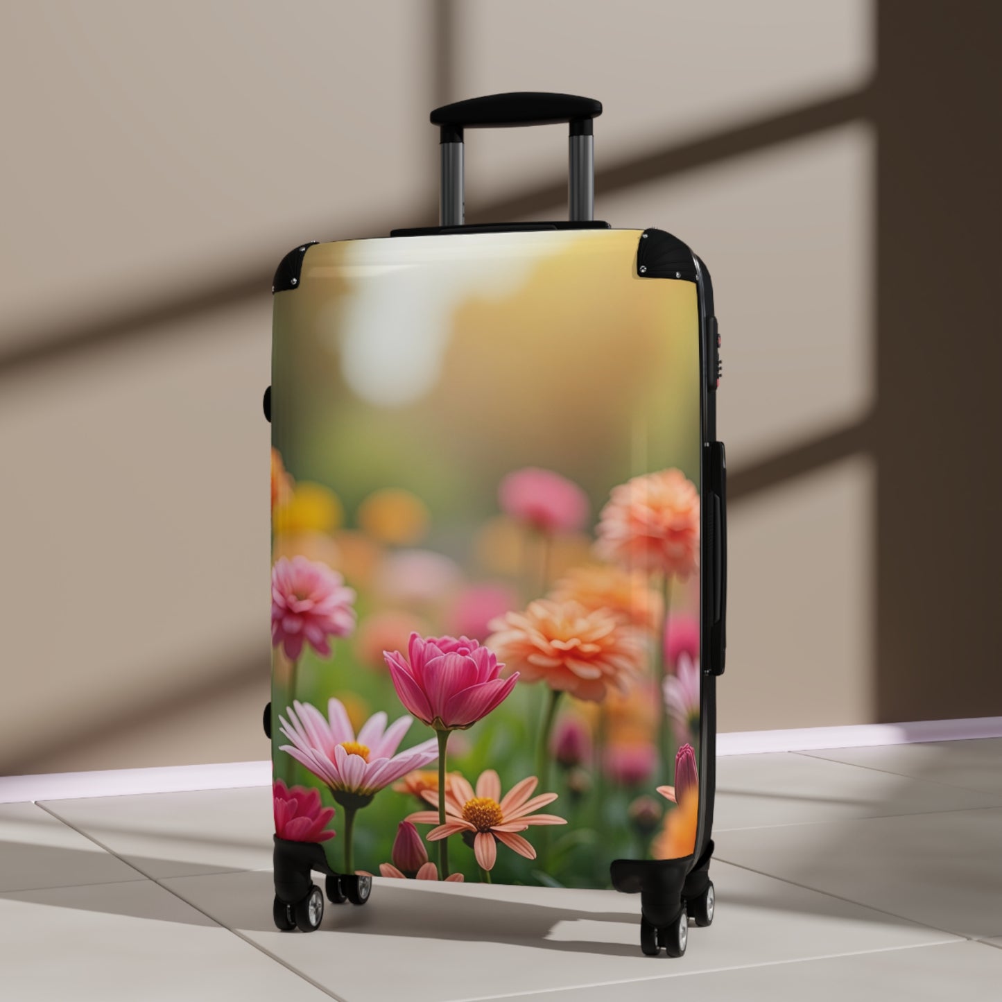 Nature Flowers Floral Field of Flowers Art Carry-On Suitcase - Stylish Luggage for Travelers