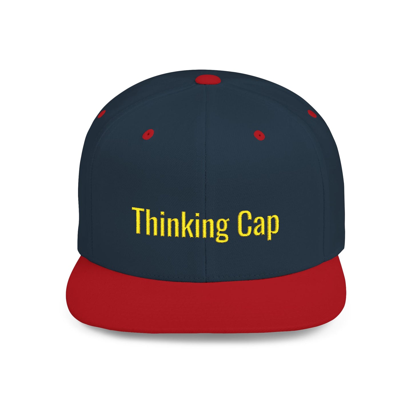 Text Thinking Cap Flat Bill Snapback – Lightweight, Custom Fit, Premium Quality