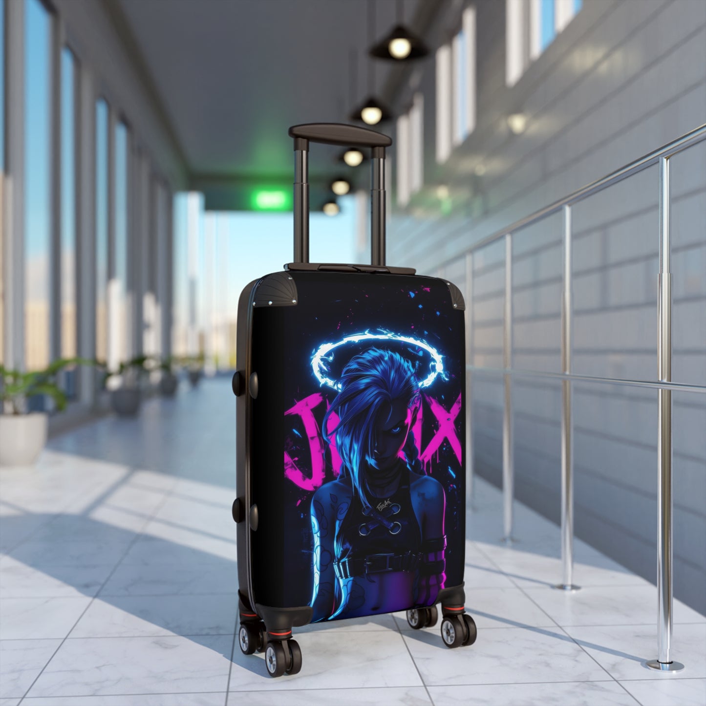 Video Games Jinx Neon League of Legends Carry-On Suitcase - Stylish Luggage for Travelers