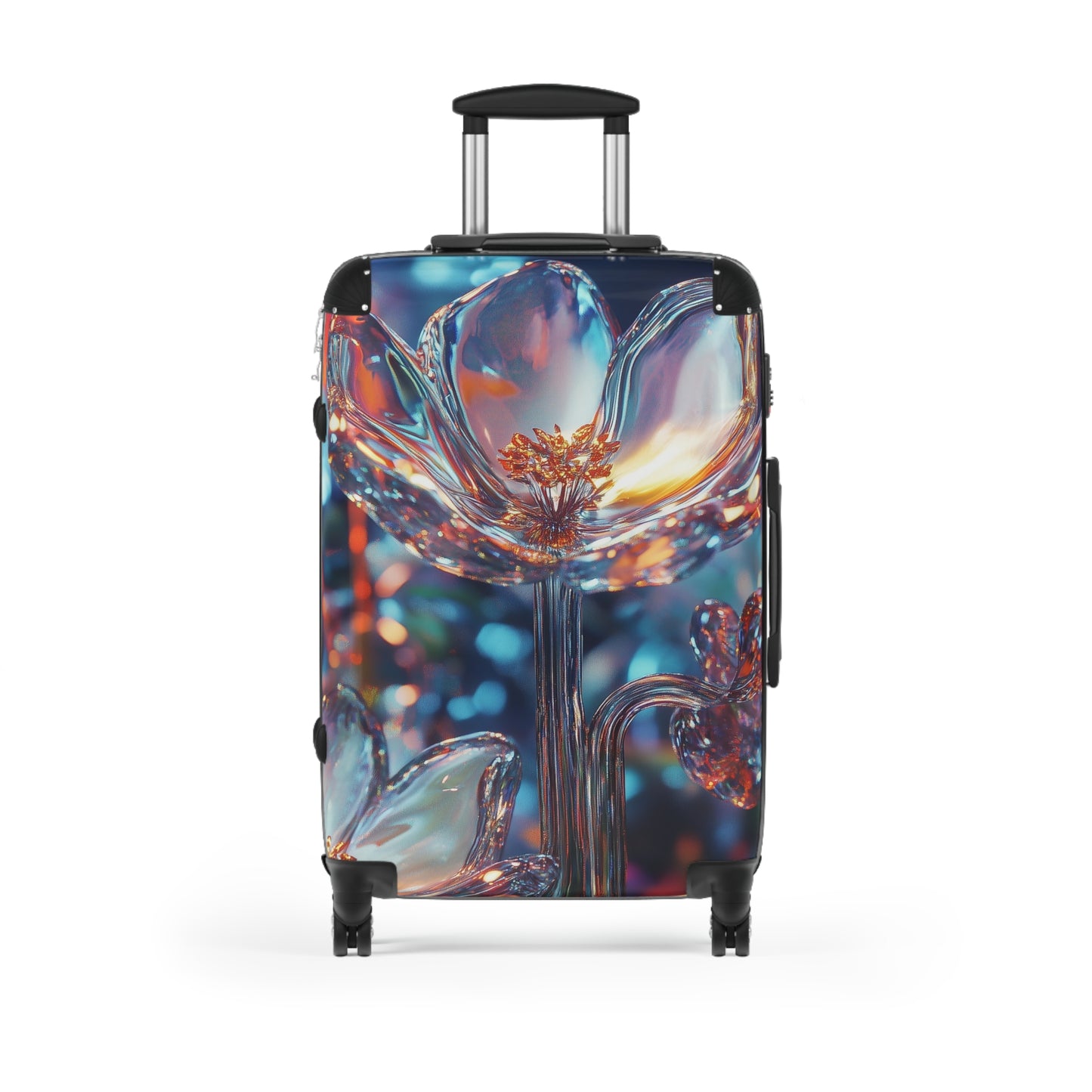 Nature Flowers Floral Petals Glass Art Carry-On Suitcase - Stylish Luggage for Travelers