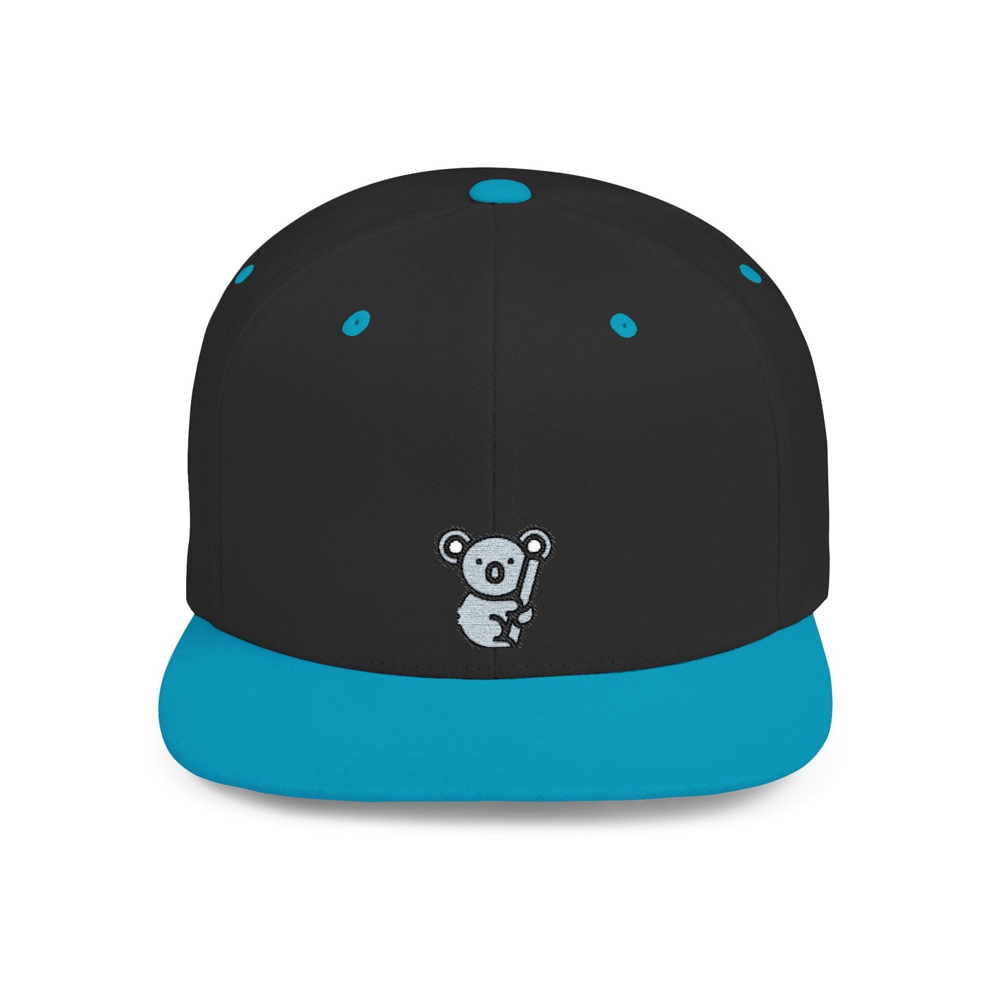 Icons Embroidered Koala Flat Bill Snapback – Lightweight, Custom Fit, Premium Quality