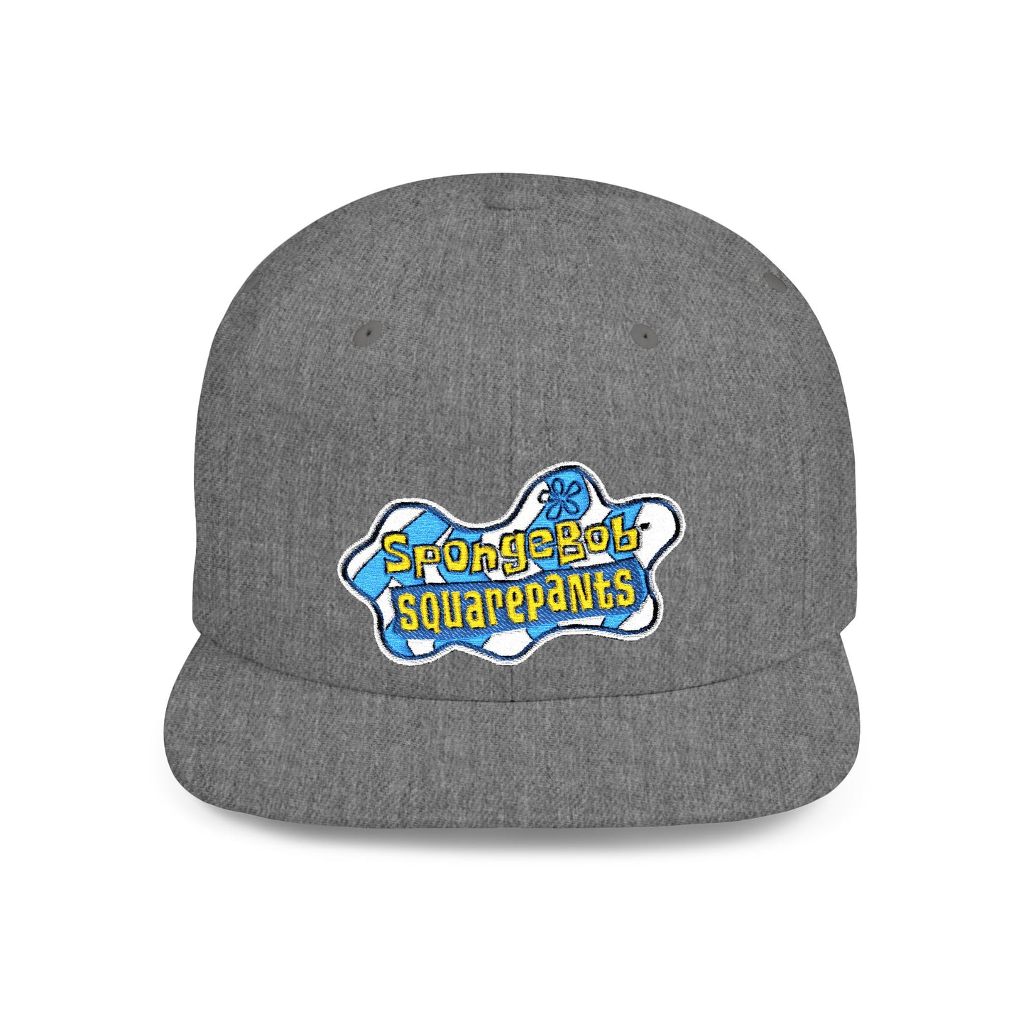SpongeBob SquarePants Logo Flat Bill Snapback – Lightweight, Custom Fit, Premium Quality