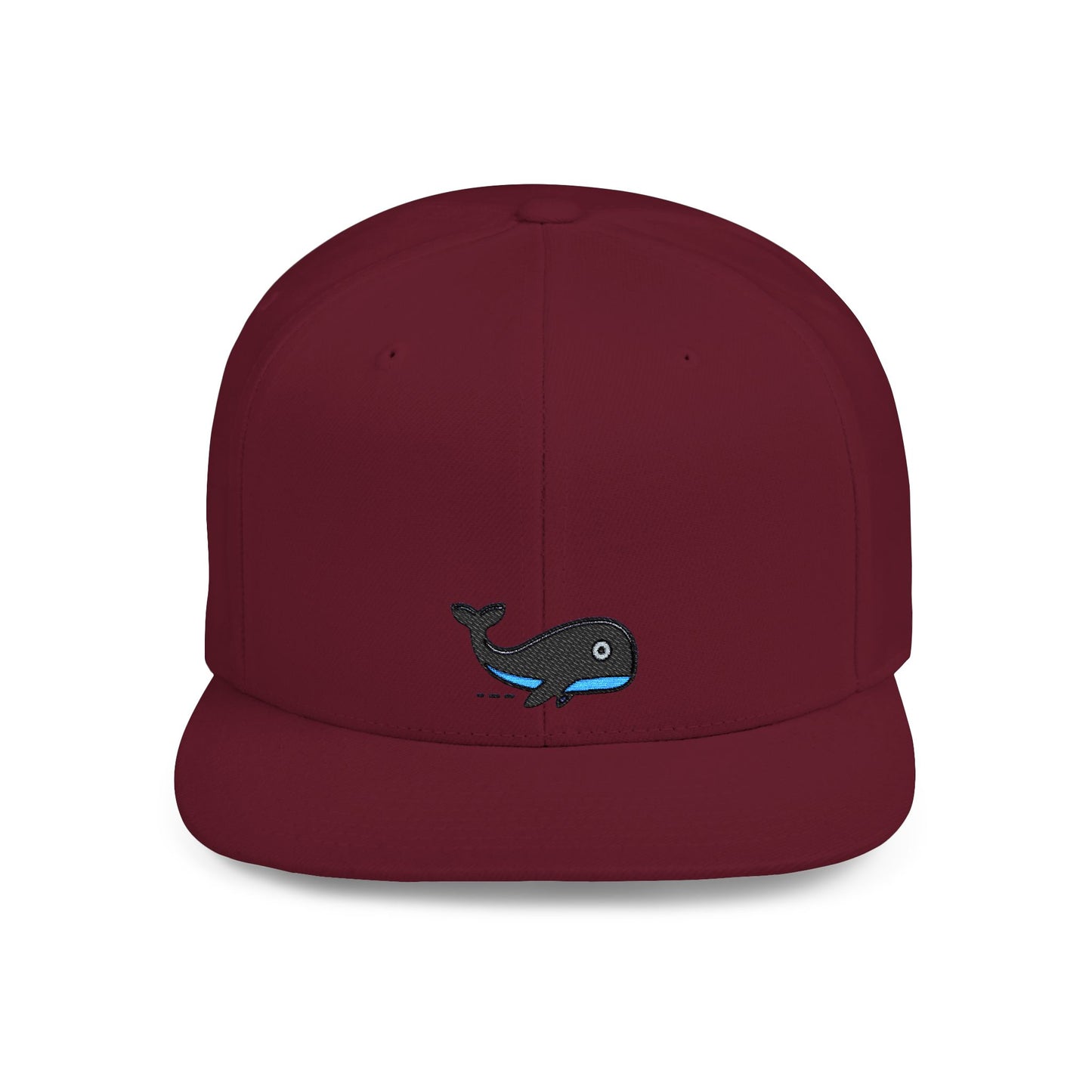 Icons Embroidered Whale Flat Bill Snapback – Lightweight, Custom Fit, Premium Quality