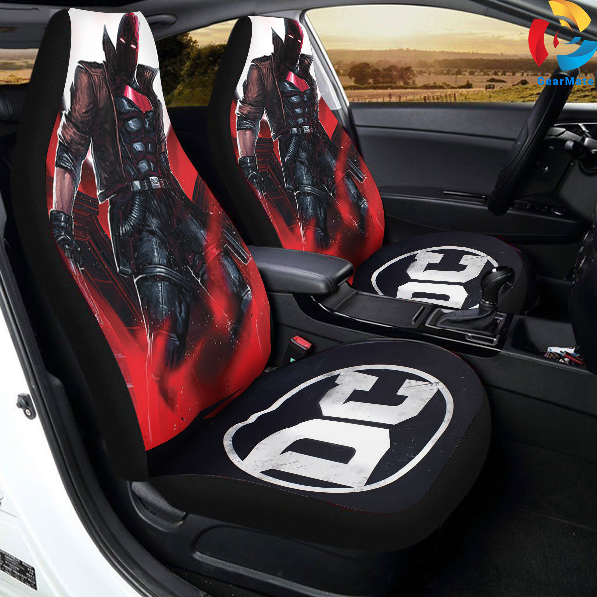 Jason The Red Hood DC Car Seat Covers – High Quality Graphic and Polar Fleece Protector Set