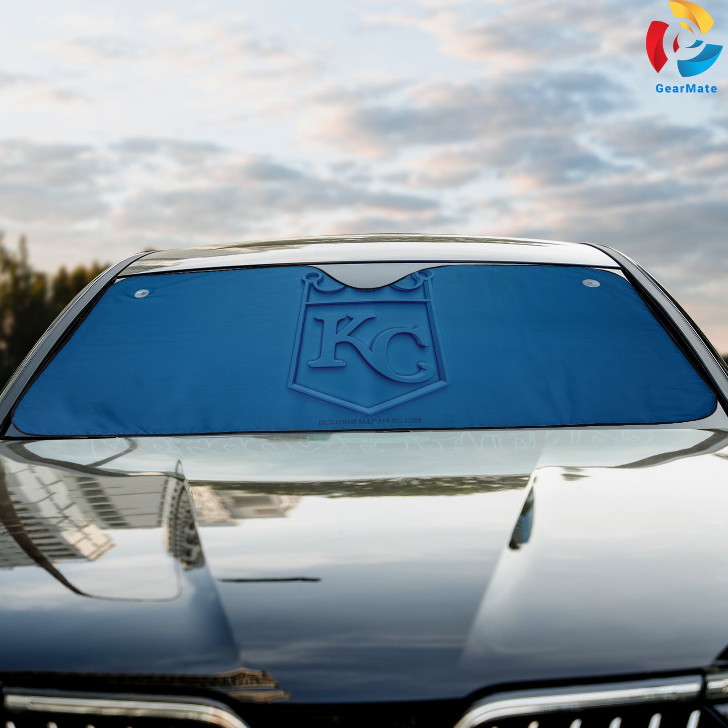 Kansas City Royals MLB Baseball Team Pride Reflective Car Sunshade – Premium Heat & UV Protection, Universal Fit