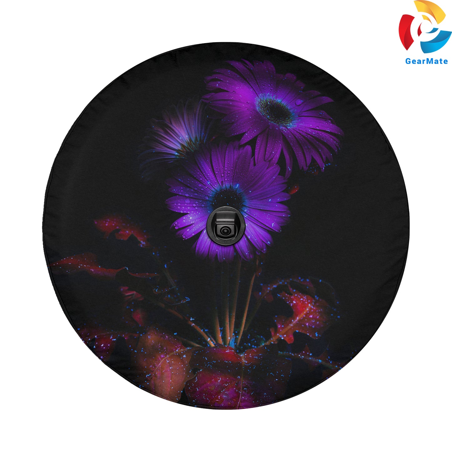 Purple Flowers Spare Tire Cover – Premium Waterproof UV Resistant Protector