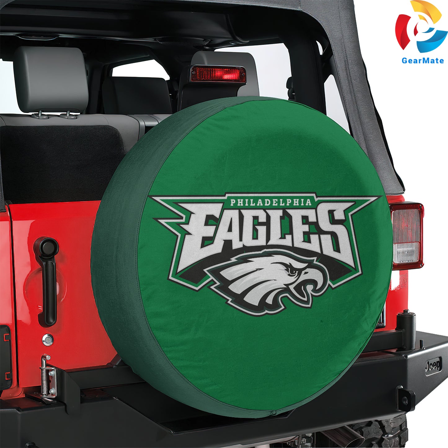 Philadelphia Eagles NFL Football Spare Tire Cover – Premium Waterproof UV-Resistant Protector