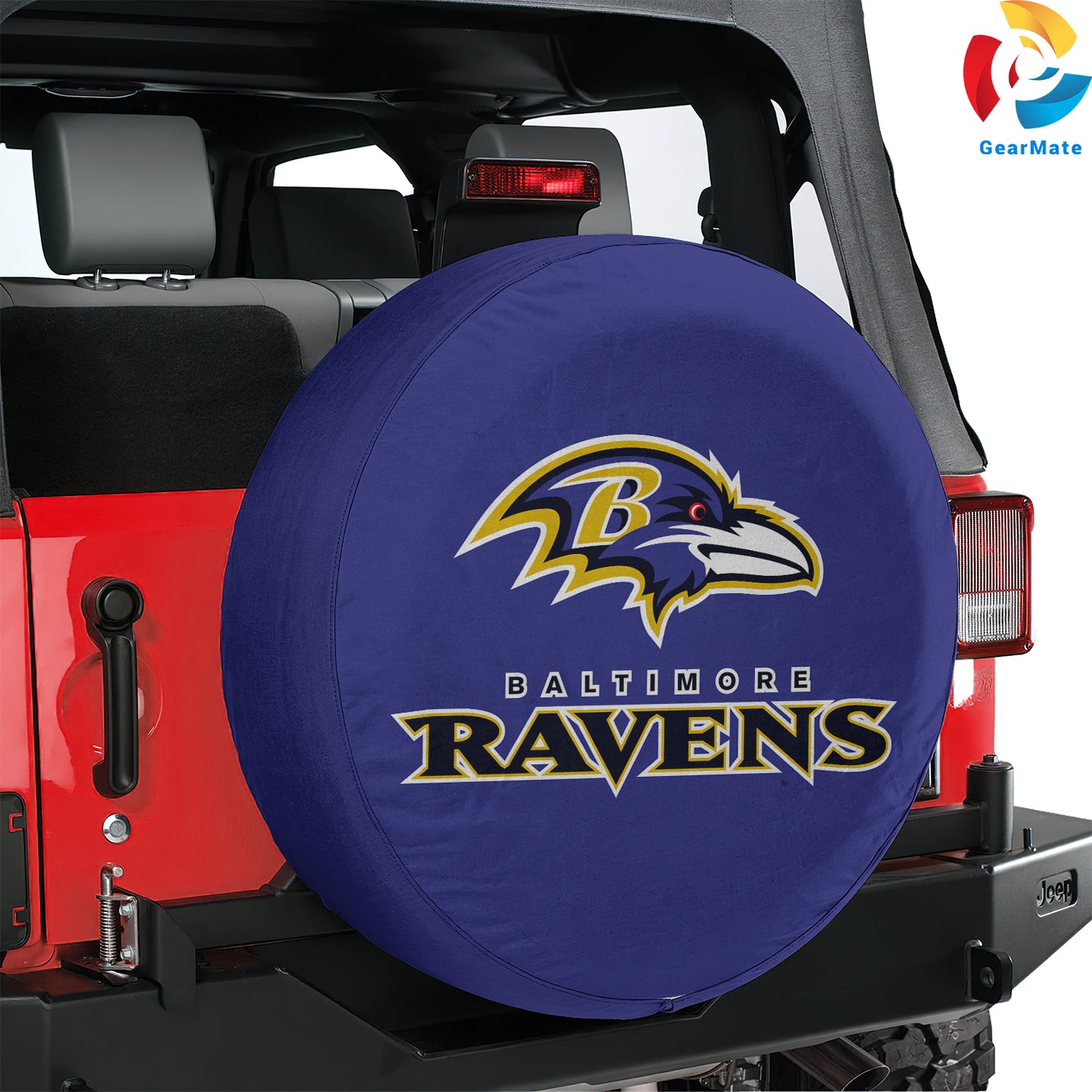 Baltimore Ravens Fans Spare Tire Cover – Premium Waterproof UV-Resistant Protector